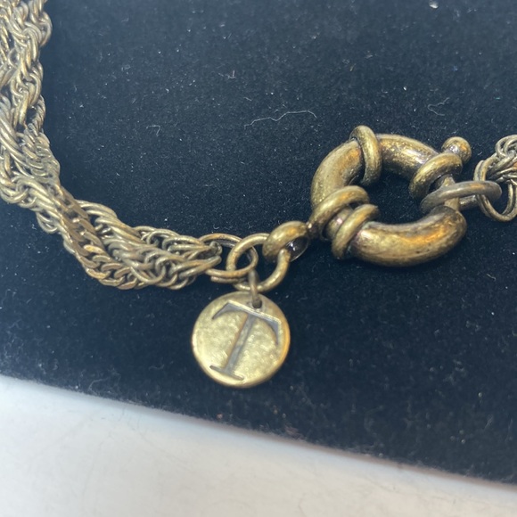 33" Long Talbots Dark Yellow Beaded and Hoop Chain Necklace - Picture 12 of 13